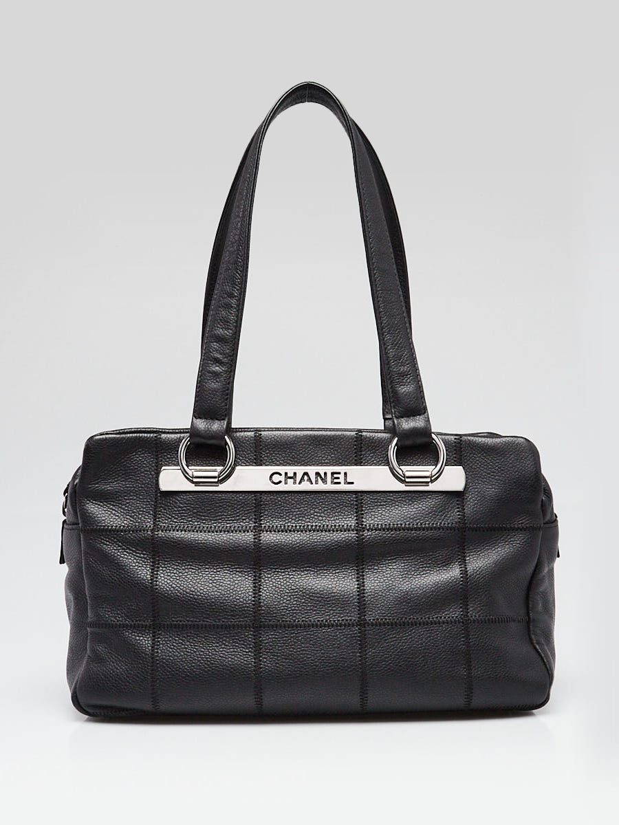 Chanel Black Caviar Leather Square Stitch Shoulder Bag | Yoogi's