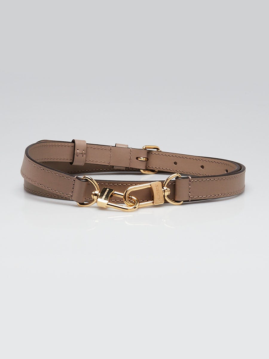Louis Vuitton Orange Leather 16mm Adjustable Shoulder Strap