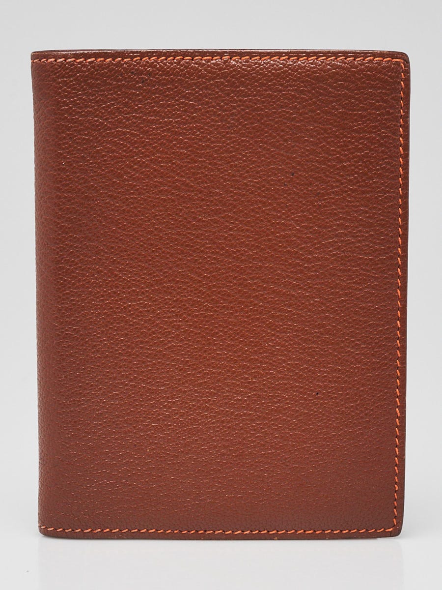 Hermes Terre/Orange Epsom Leather Agenda/Notebook Cover
