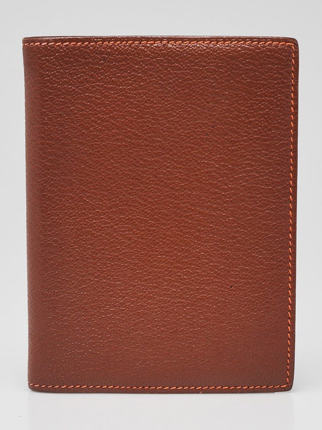Hermes Terre/Orange Epsom Leather Agenda/Notebook Cover