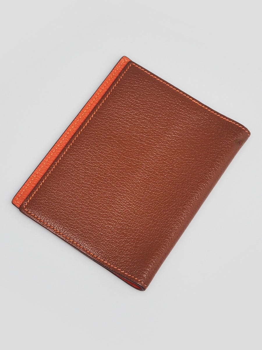 Hermes Terre/Orange Epsom Leather Agenda/Notebook Cover