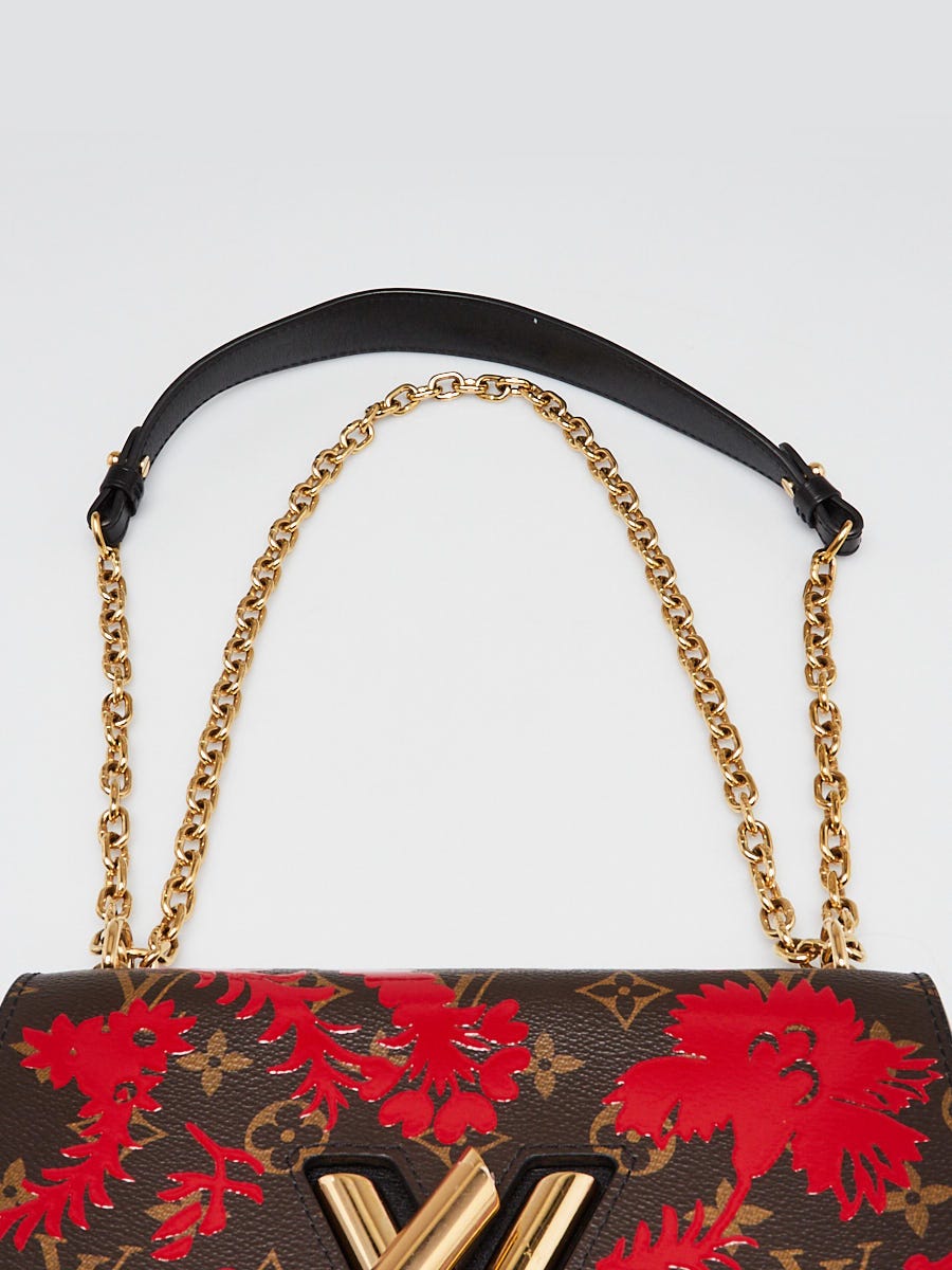 Louis Vuitton Blossom Red Monogram Canvas Twist MM Bag | Yoogi's