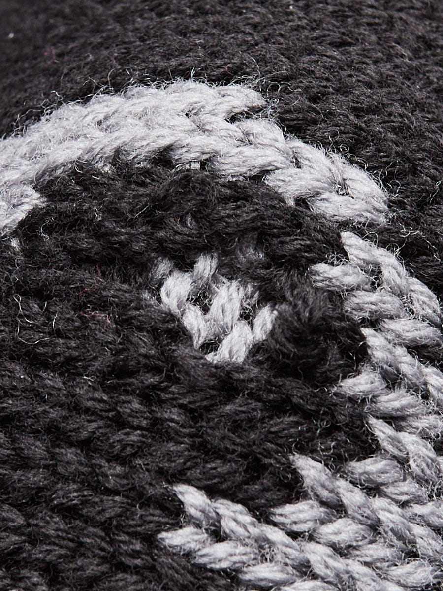 Louis Vuitton Black/Grey Monogram Wool Gran Froid Snood Infinity