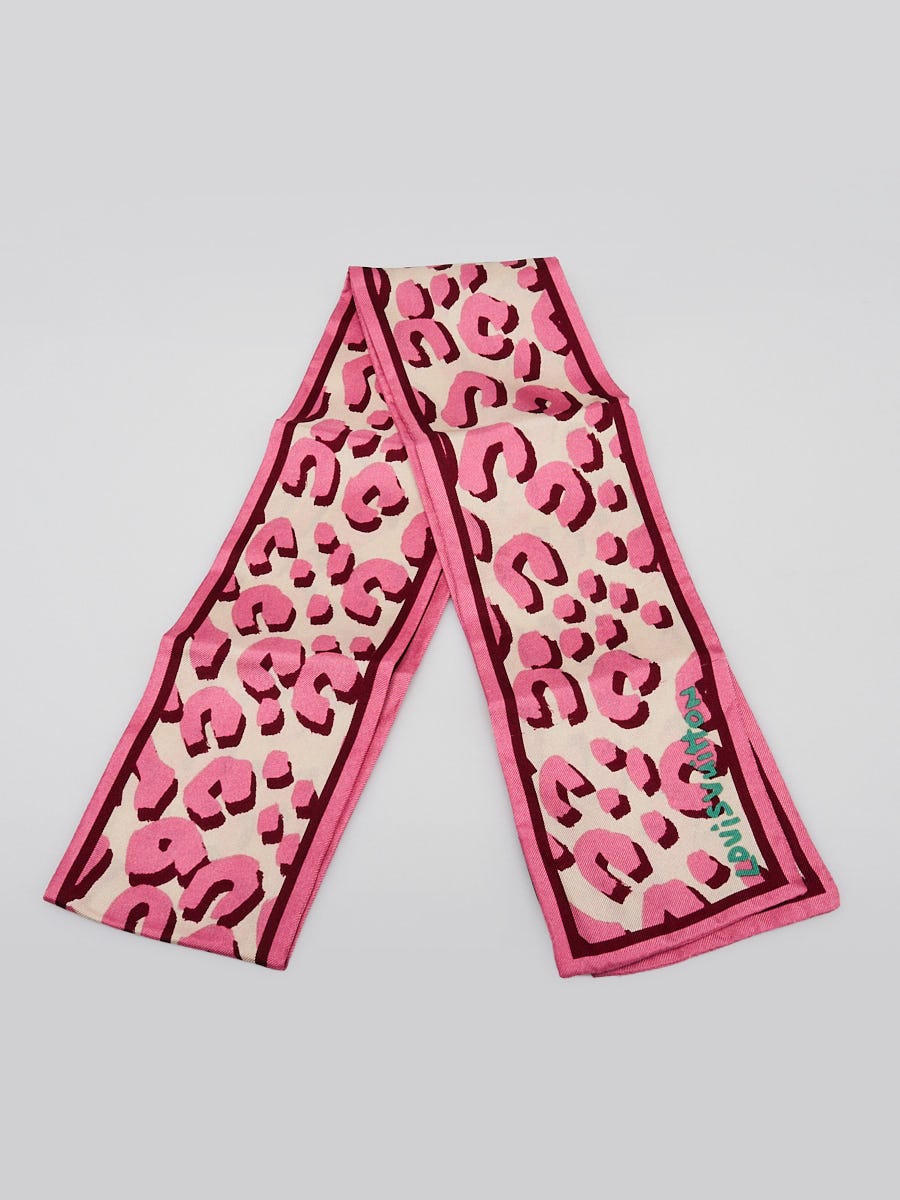 Louis Vuitton Stephen Sprouse Pink Leopard Print Silk Bandeau