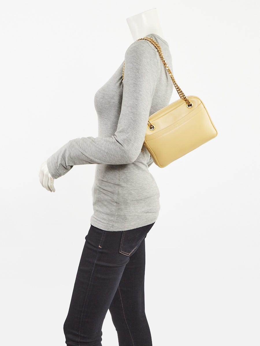 Celine Papyrus Lambskin Leather Small Chain Shoulder Bag