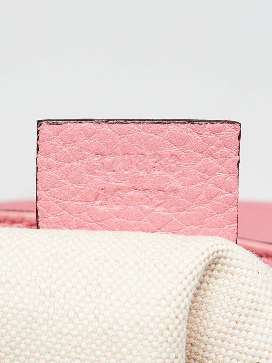 Gucci Pink Pebbled Leather Bamboo Backpack Bag | Yoogi display picture 1