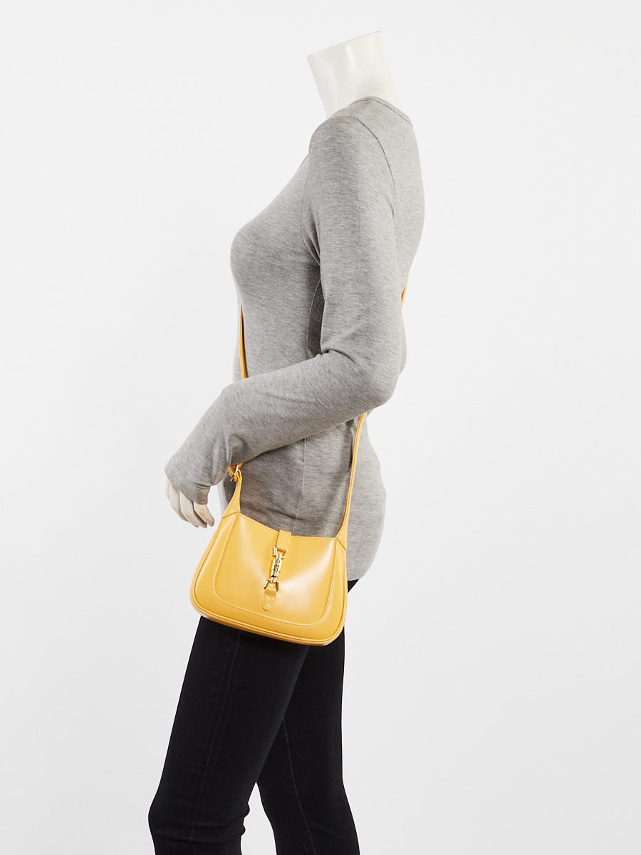 Gucci Yellow Smooth Leather Jackie 1961 Mini Shoulder Bag