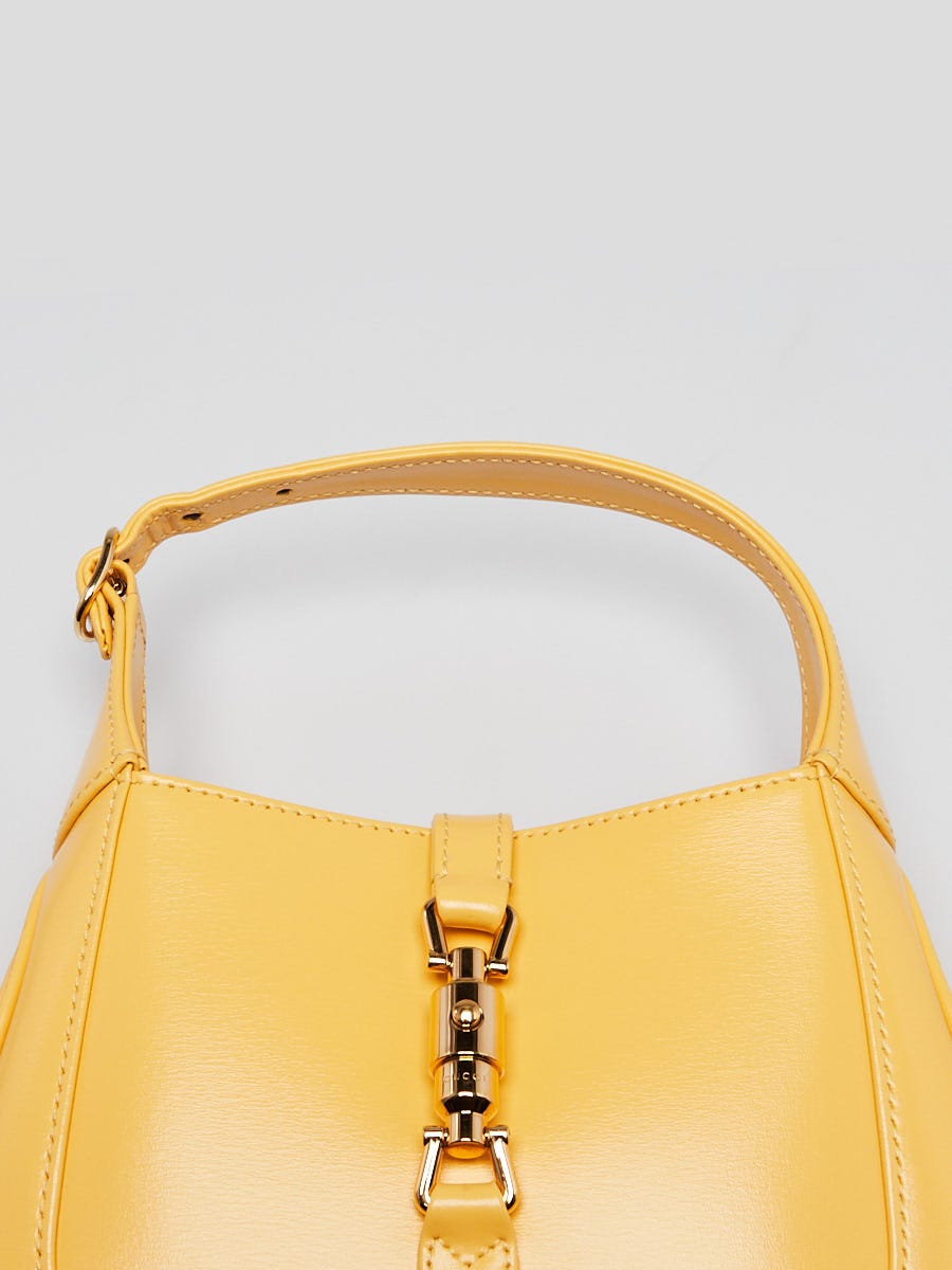 Gucci Yellow Smooth Leather Jackie 1961 Mini Shoulder Bag