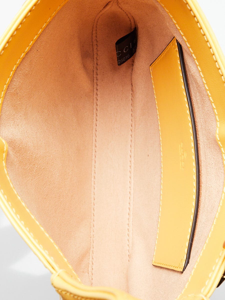 Gucci Yellow Smooth Leather Jackie 1961 Mini Shoulder Bag
