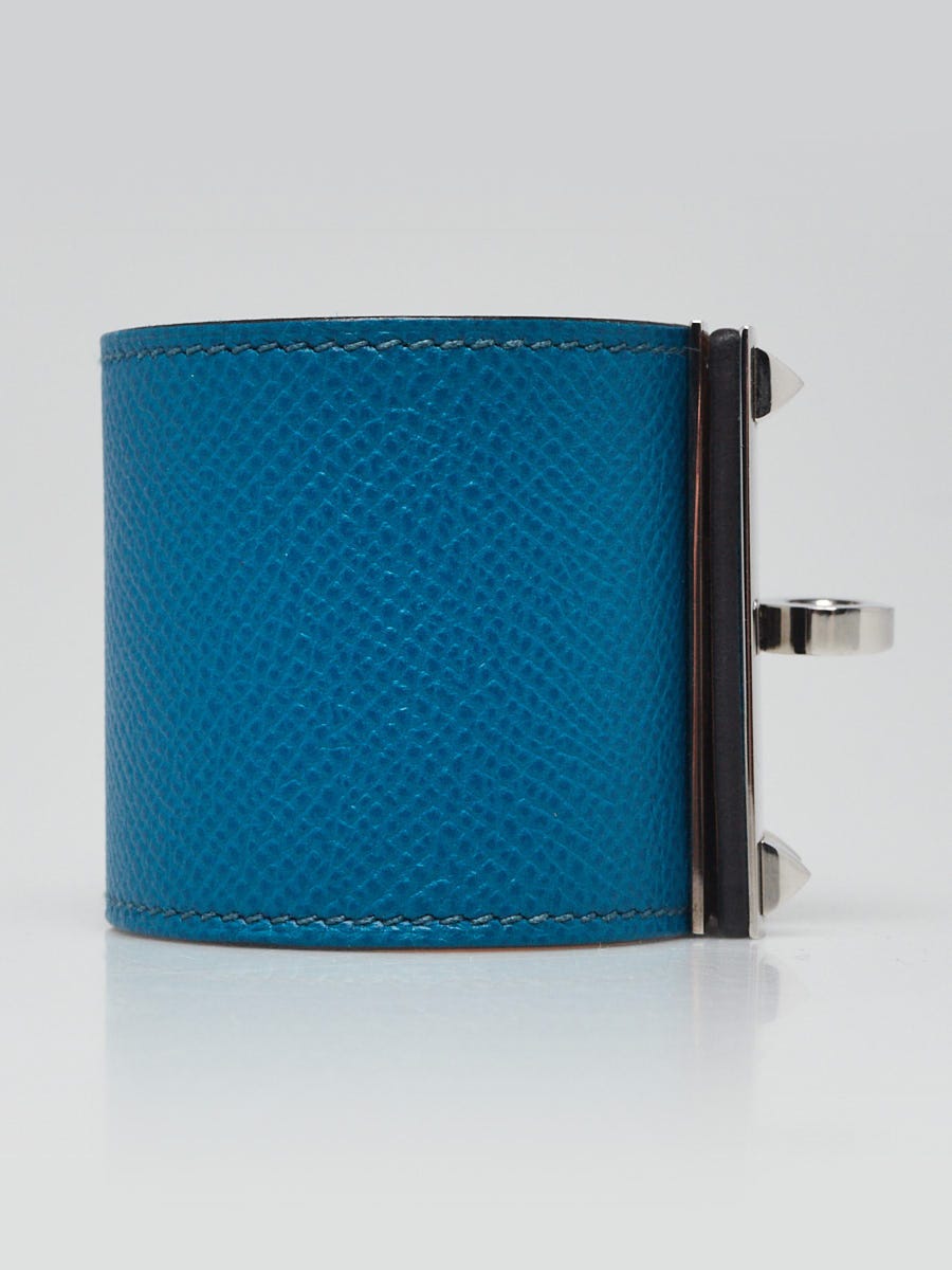 HERMES ヘアバンド 青色のパターン Hermes Colvert Epsom Leather Gold Plated Kelly Dog Extreme