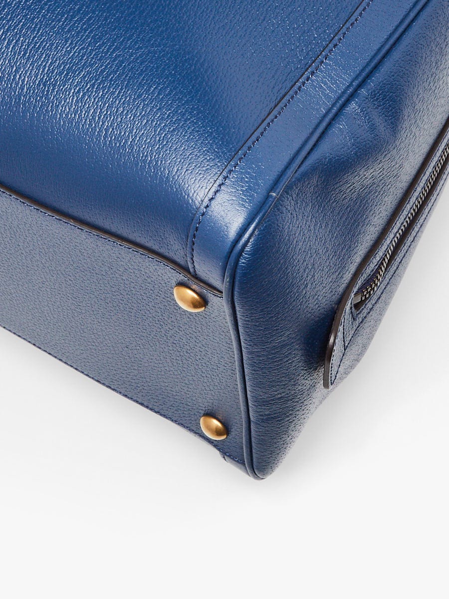 Gucci Blue Grained Leather Diana Large Duffle Bag | Yoogi's Closet