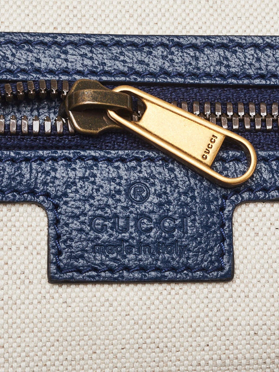 Gucci Blue Grained Leather Diana Large Duffle Bag | Yoogi's Closet