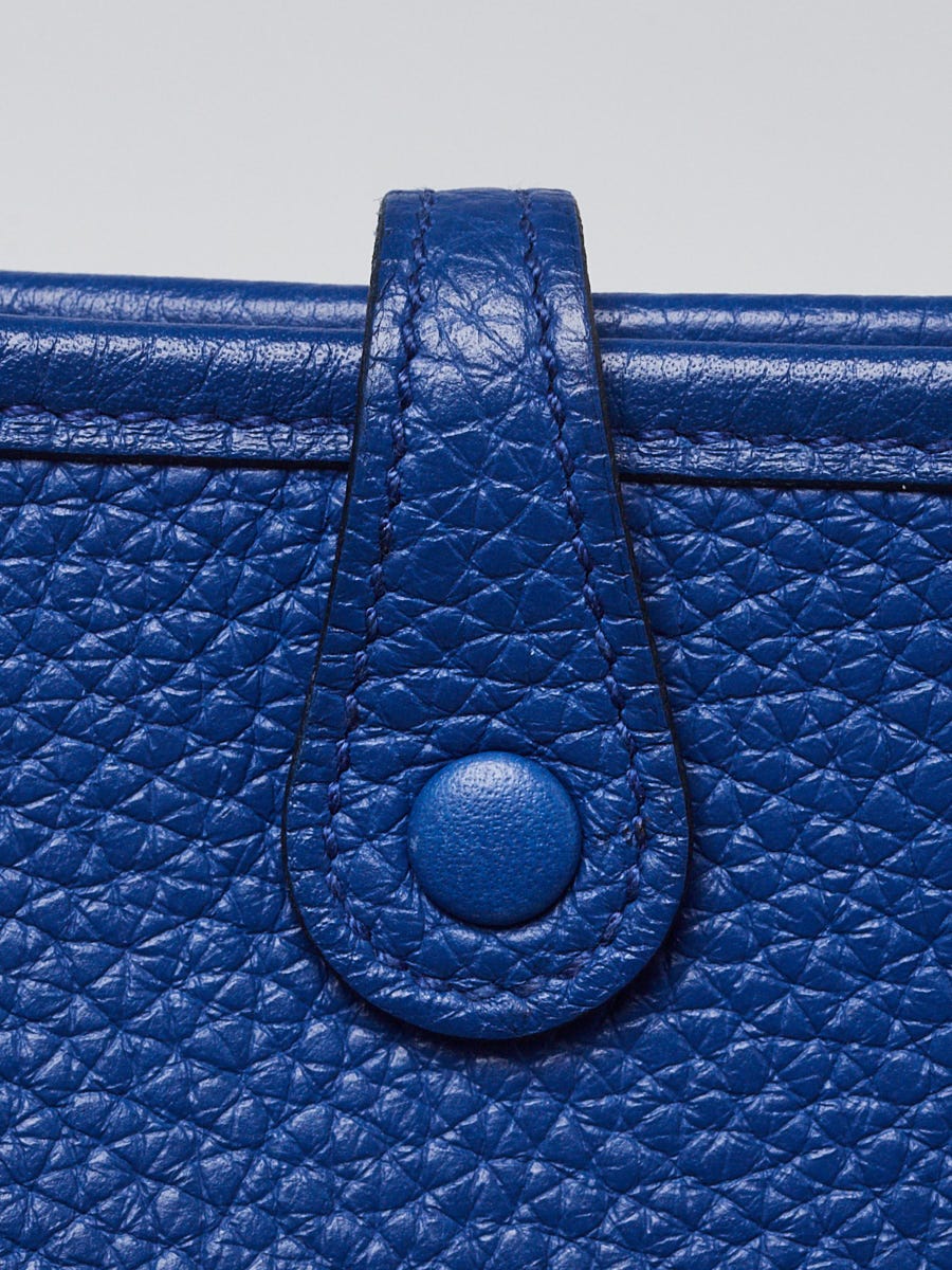 Hermes 16cm Bleu Royal Clemence Leather Amazone Maxi Quadrille
