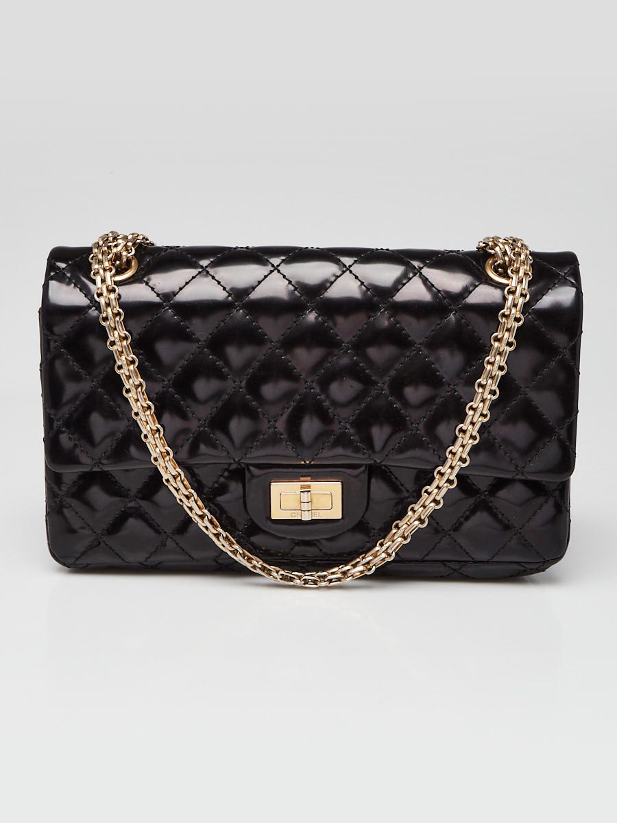 Chanel Black 2.55 Reissue Quilted Patent Leather Accordion Flap