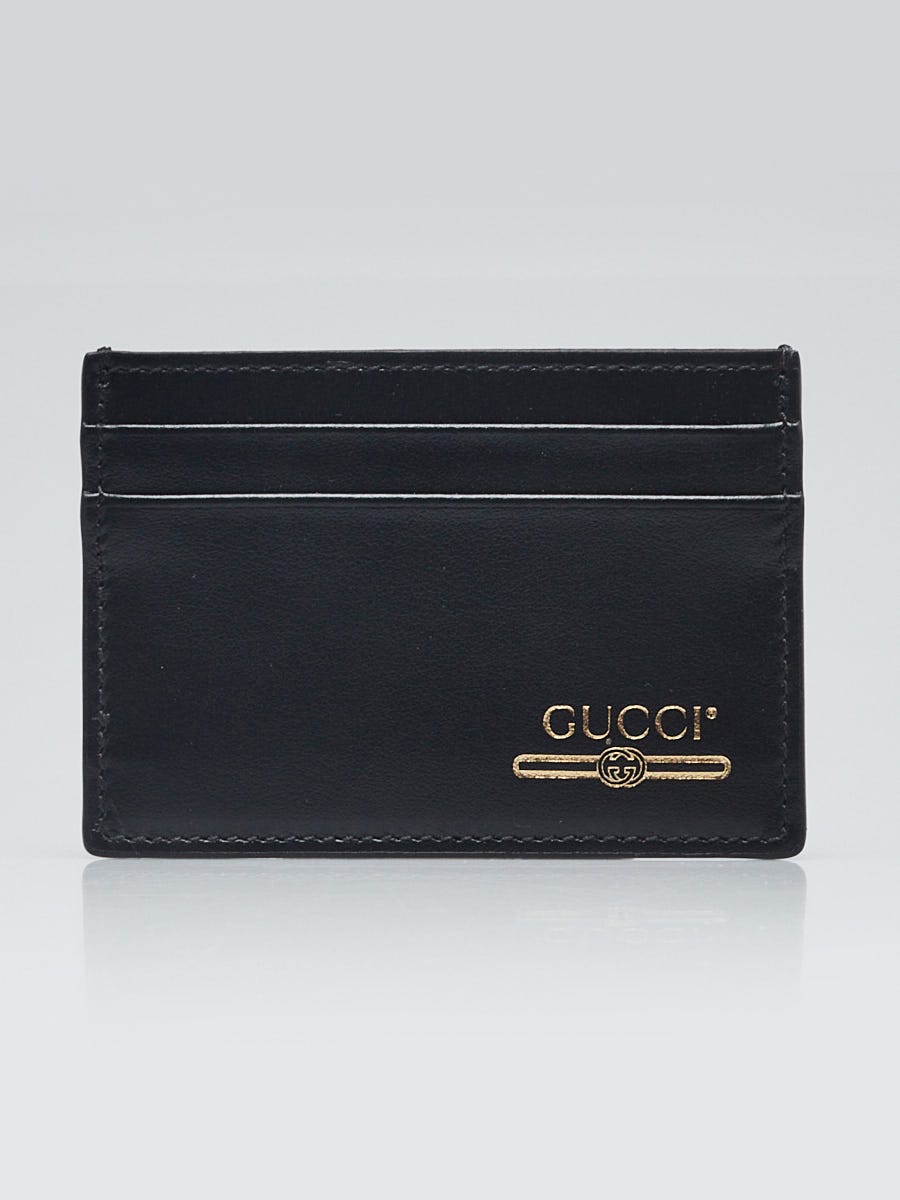 Gucci Black Leather Card Case | Yoogi's Closet