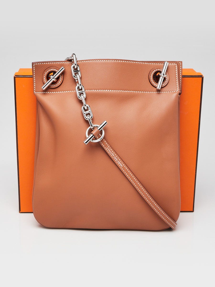 HERMES 空箱　GP30サイズ Hermes Gold Swift Leather Palladium Plated Poche Cliquetis bag