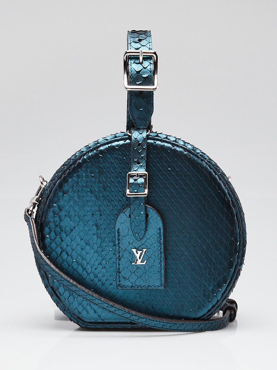 Louis Vuitton Iridescent Dark Turquoise Python Petite Boite
