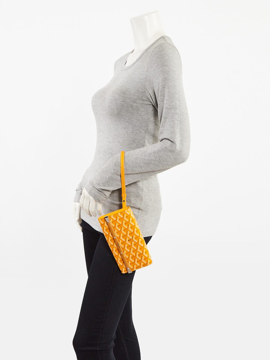 Goyard Yellow Chevron Print Coated Canvas Mini Monte Carlo