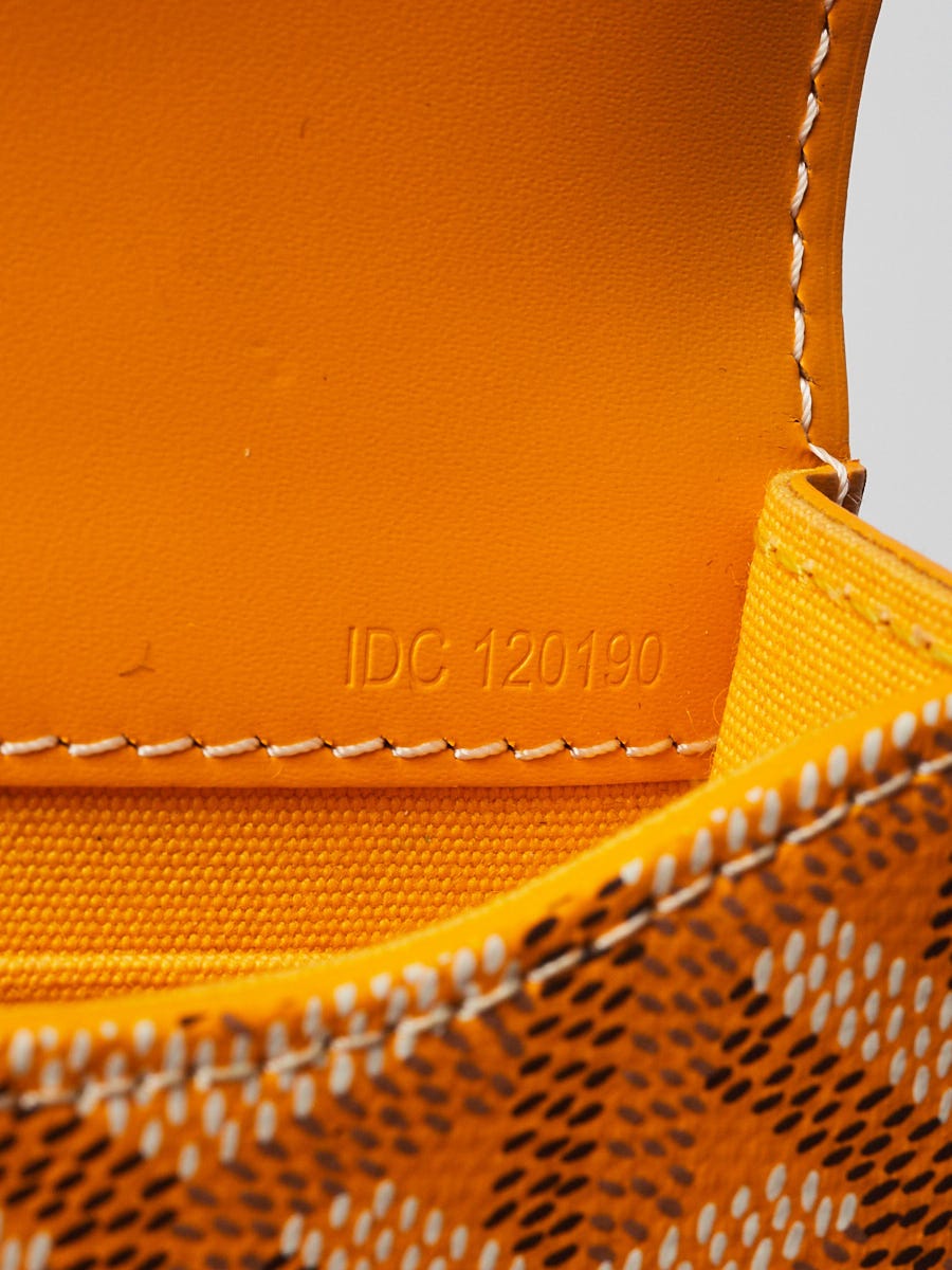 Goyard Yellow Chevron Print Coated Canvas Mini Monte Carlo