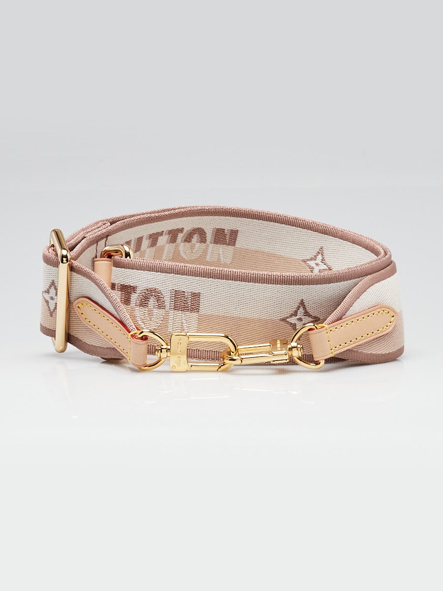 Louis Vuitton Beige/White Jacquard Speedy Adjustable Shoulder Strap