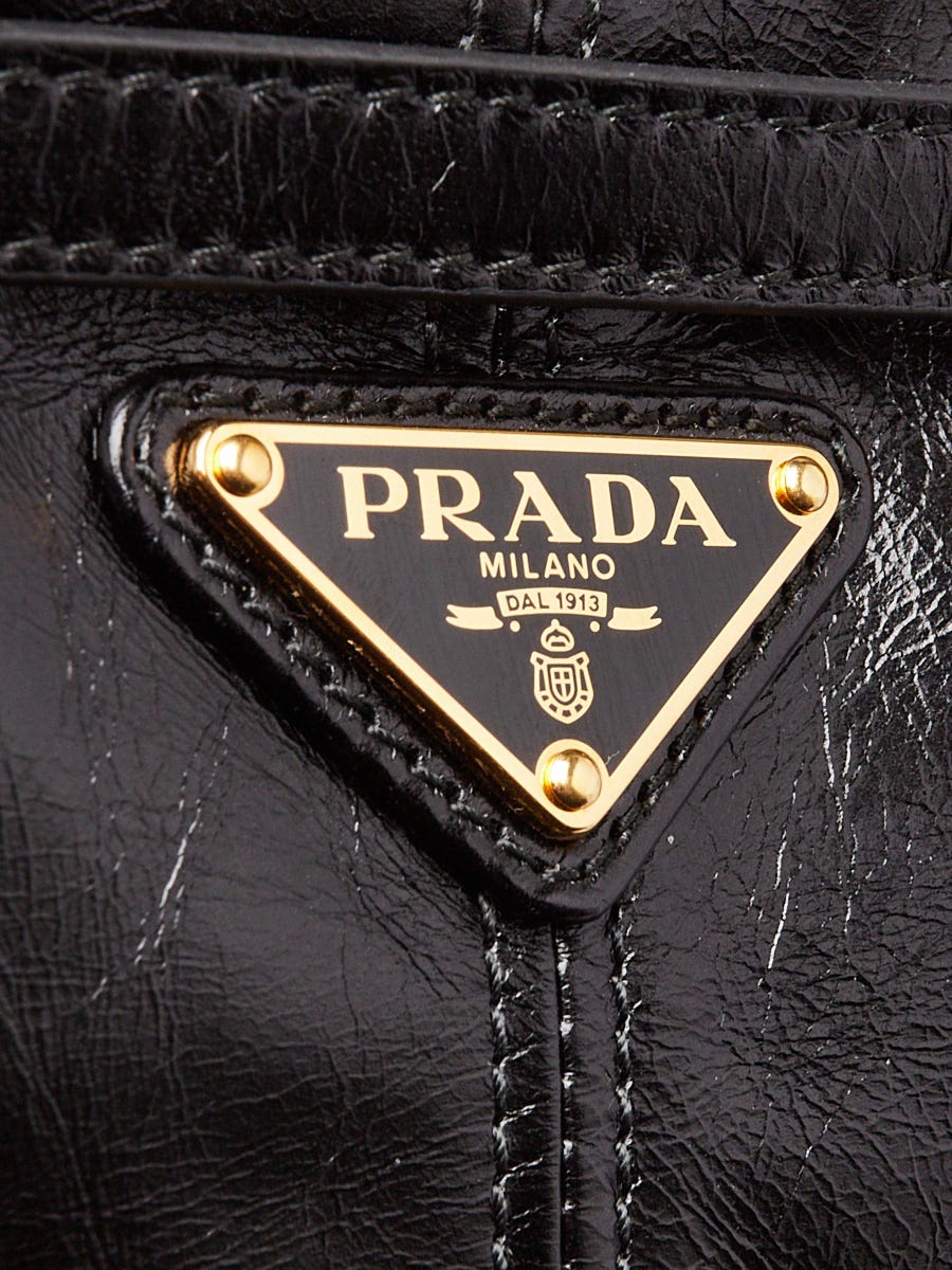 Prada Black Calfskin Leather Mini Bonnie Bag 1BH229 | Yoogi's Closet