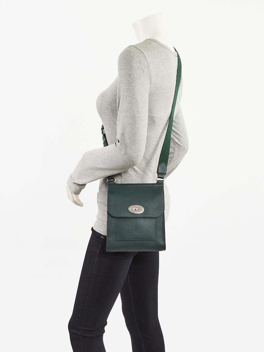Mulberry Oak Grained Calfskin Leather Antony Small Crossbody Bag