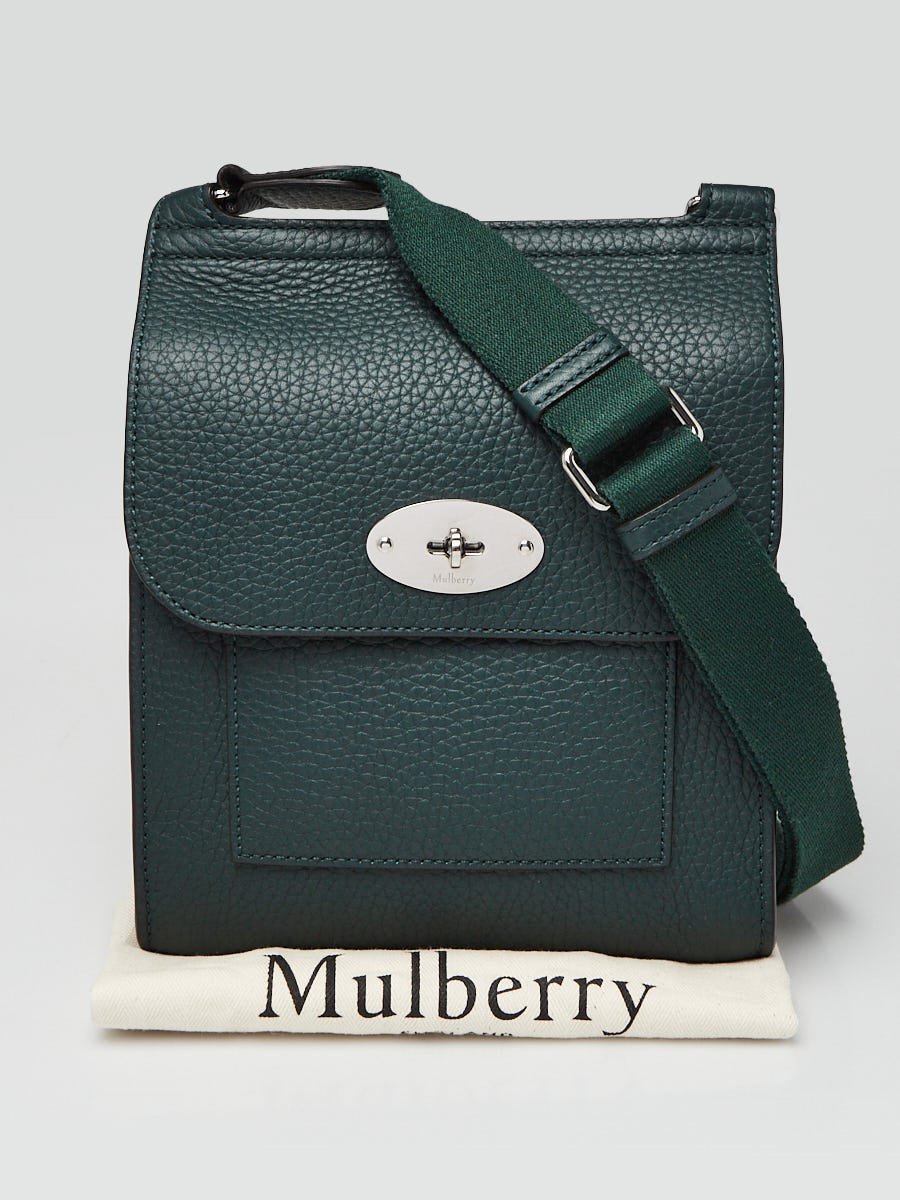 Mulberry Oak Grained Calfskin Leather Antony Small Crossbody Bag