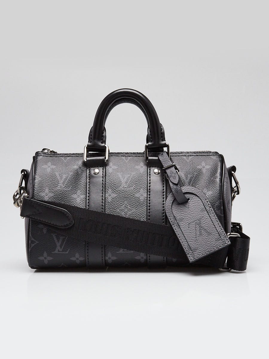 Louis Vuitton Monogram Eclipse Reverse Canvas Bandouliere Keepall