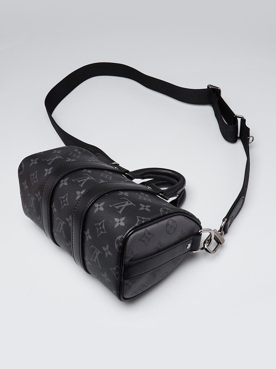 Louis Vuitton Monogram Eclipse Reverse Canvas Bandouliere Keepall