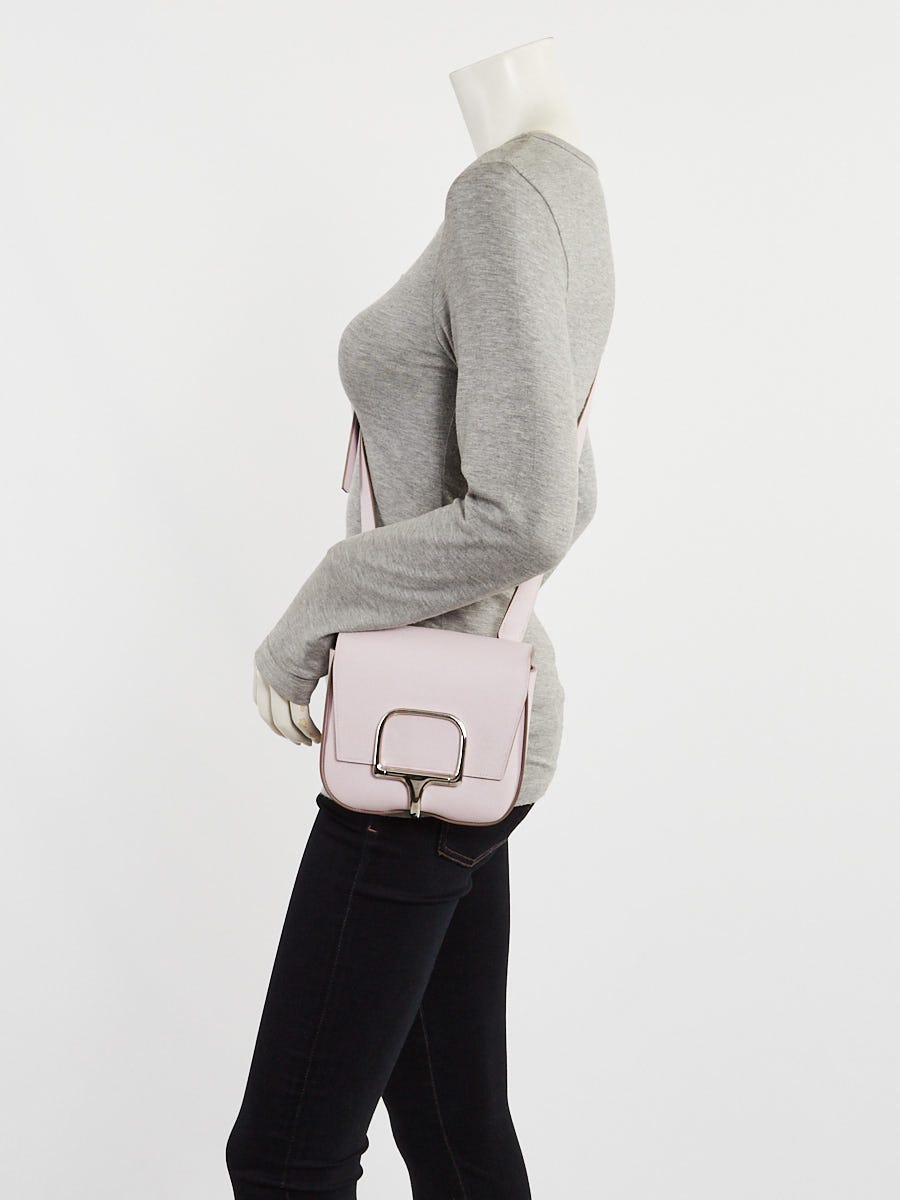 Hermes Mauve Pale Epsom Leather Palladium Plated Mini Della Cavalleria Bag