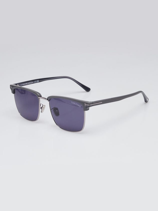 Tom Ford Grey Acetate Square Frame Hudson 02 Sunglasses- TF997-H