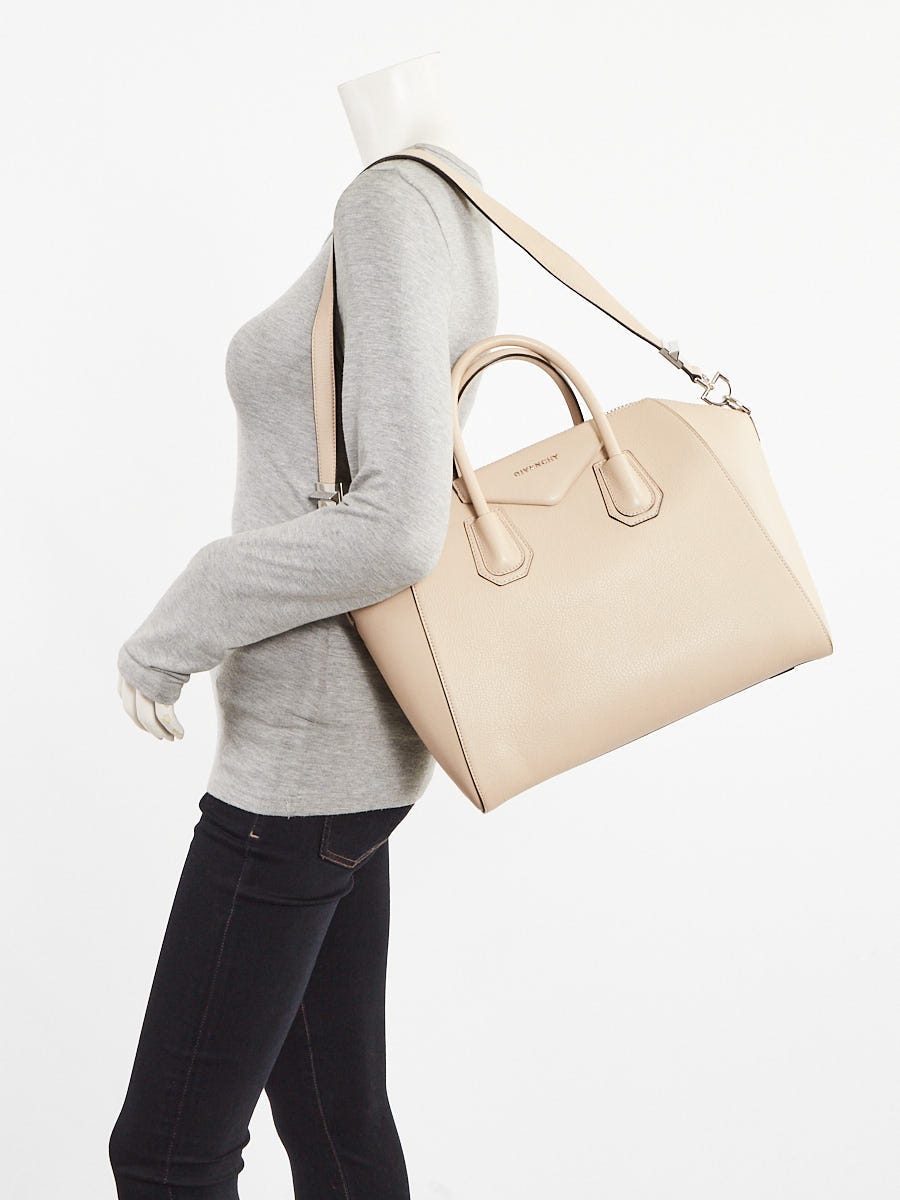 Givenchy Beige Sugar Goatskin Leather Medium Antigona Bag