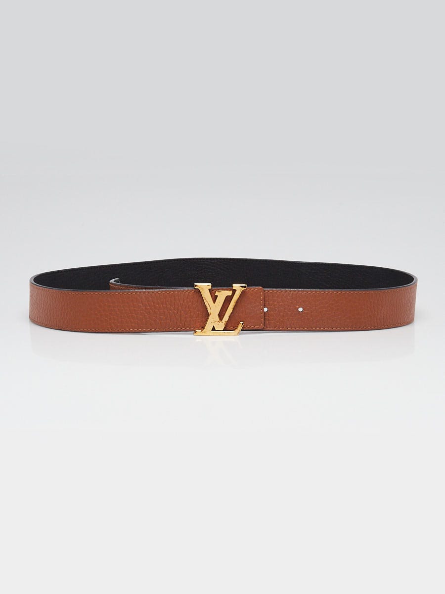 Louis Vuitton Monogram Reversible Leather Belt in Brown sz 85 Louis Vuitton Taurillon Calfskin 30mm LV Initiales  main image 4