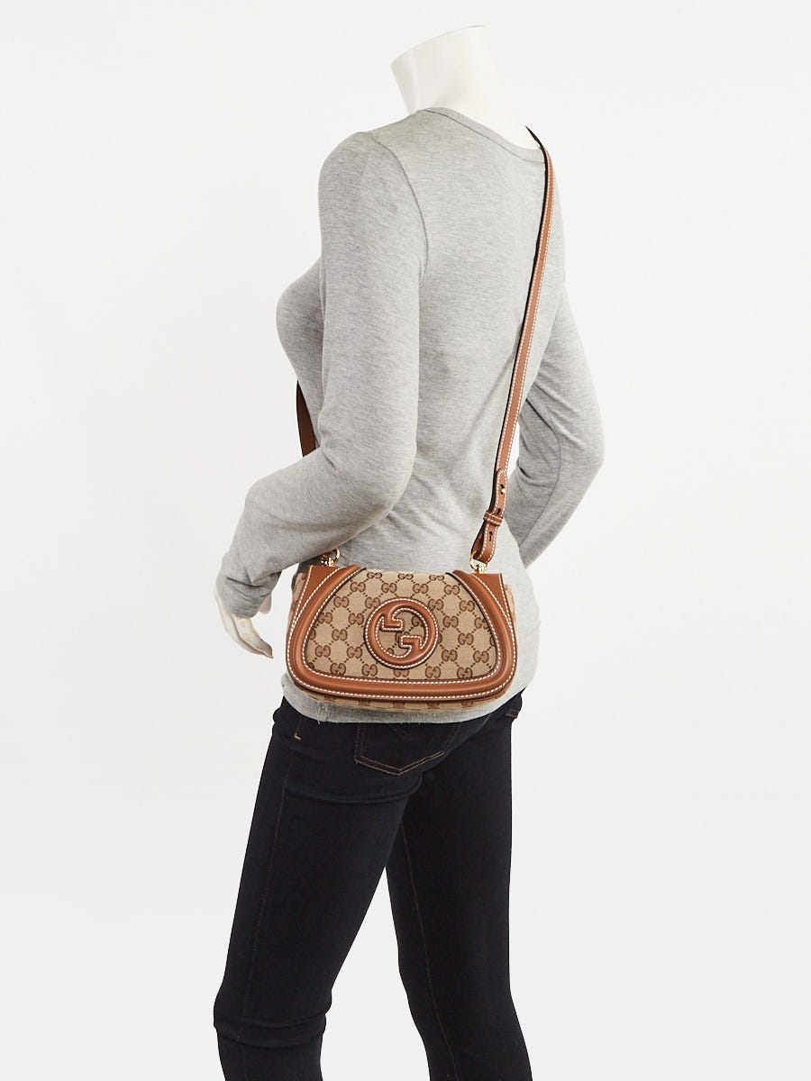 Gucci Beige/Ebony GG Supreme Canvas Blondie Mini Crossbody Bag