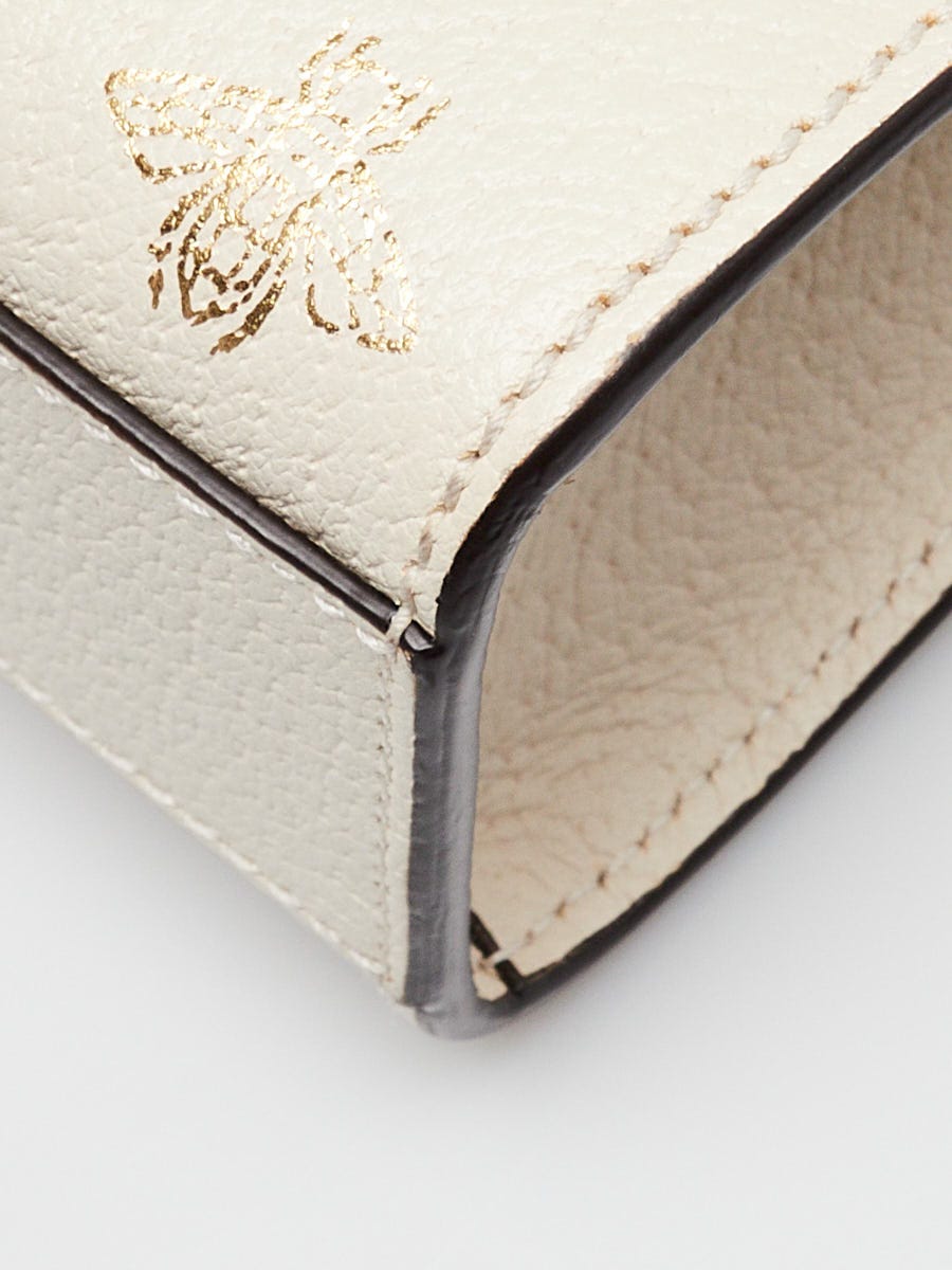 Gucci White Leather Star/Bee Small Padlock Crossbody Bag | Yoogi's