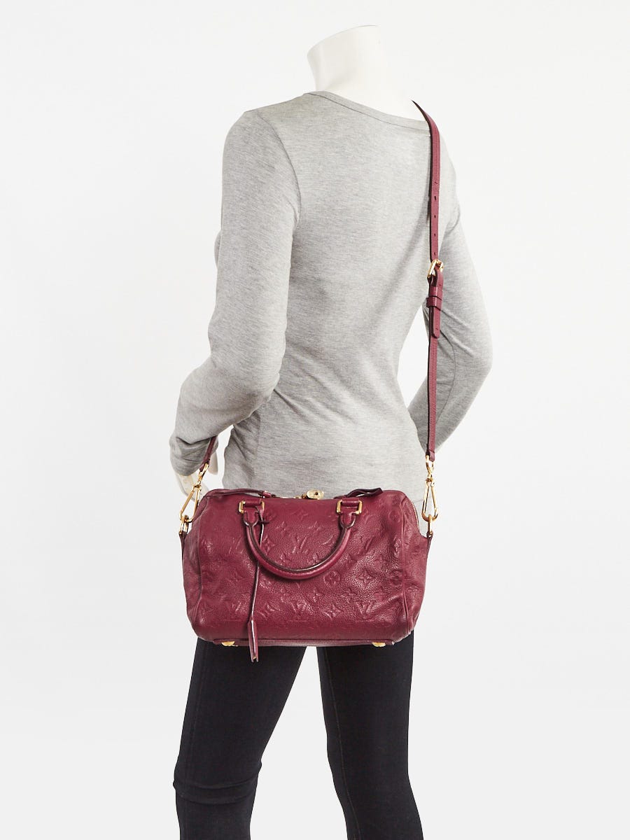 Louis Vuitton Aurore Monogram Empreinte Leather Speedy 25 Bandouliere Bag