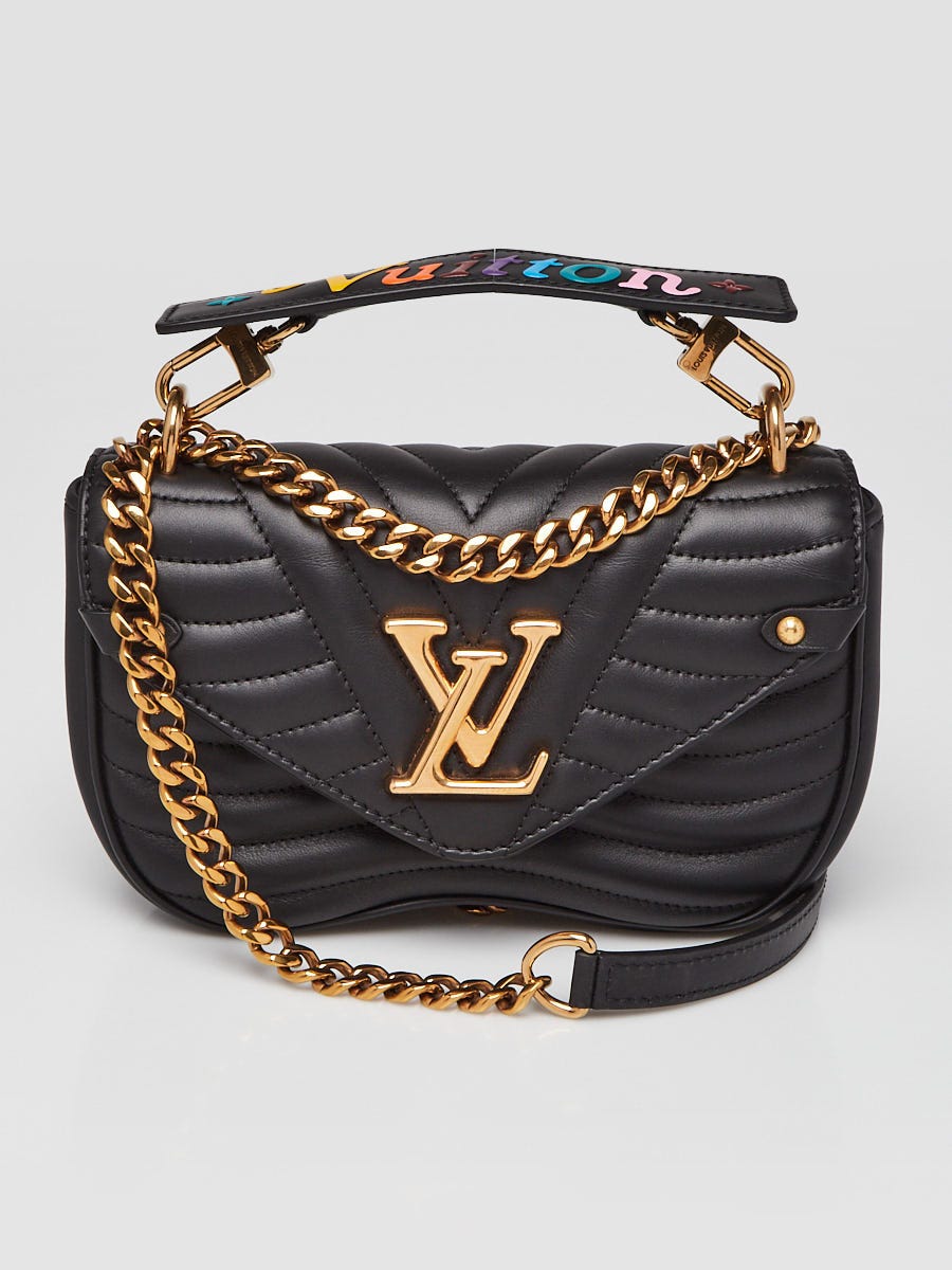 Louis Vuitton Black Quilted Leather New Wave Chain PM Bag