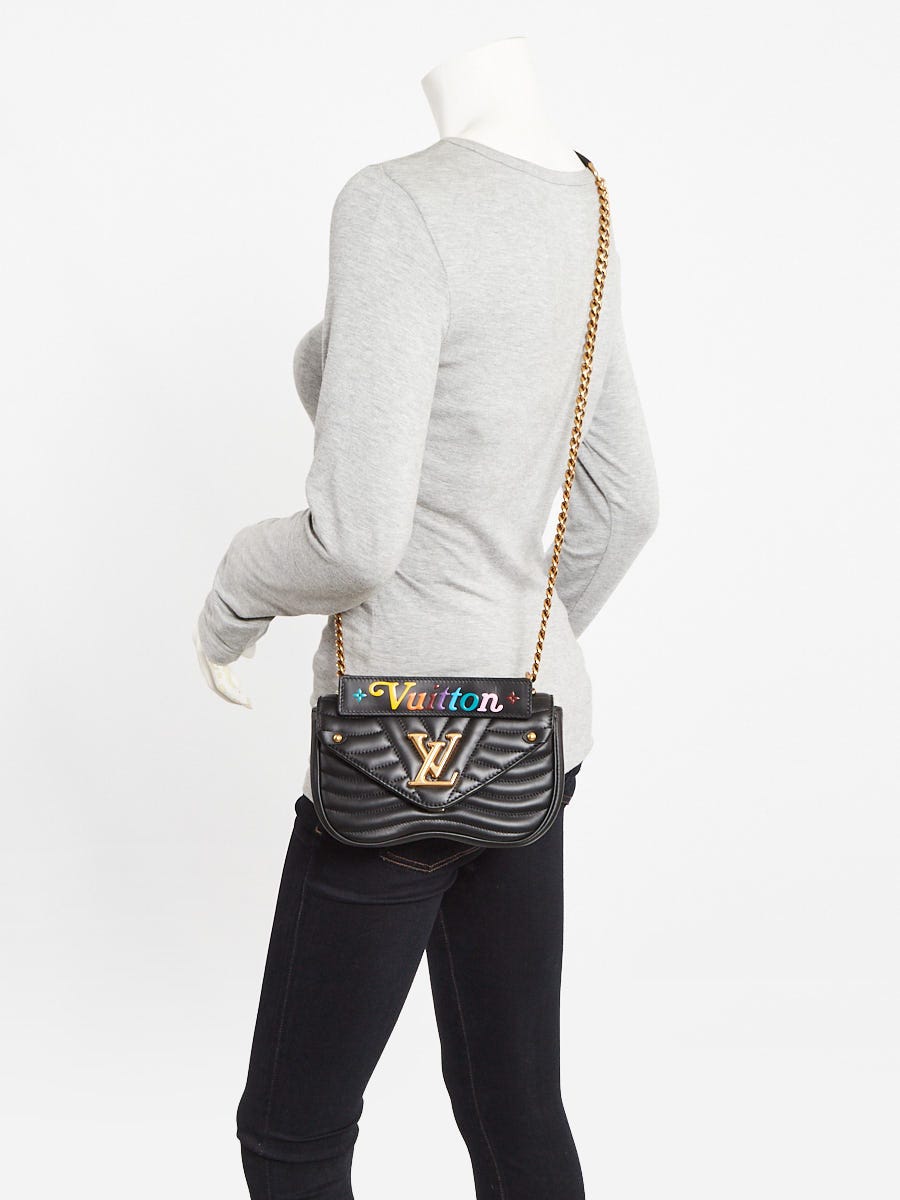 Louis Vuitton Black Quilted Leather New Wave Chain PM Bag