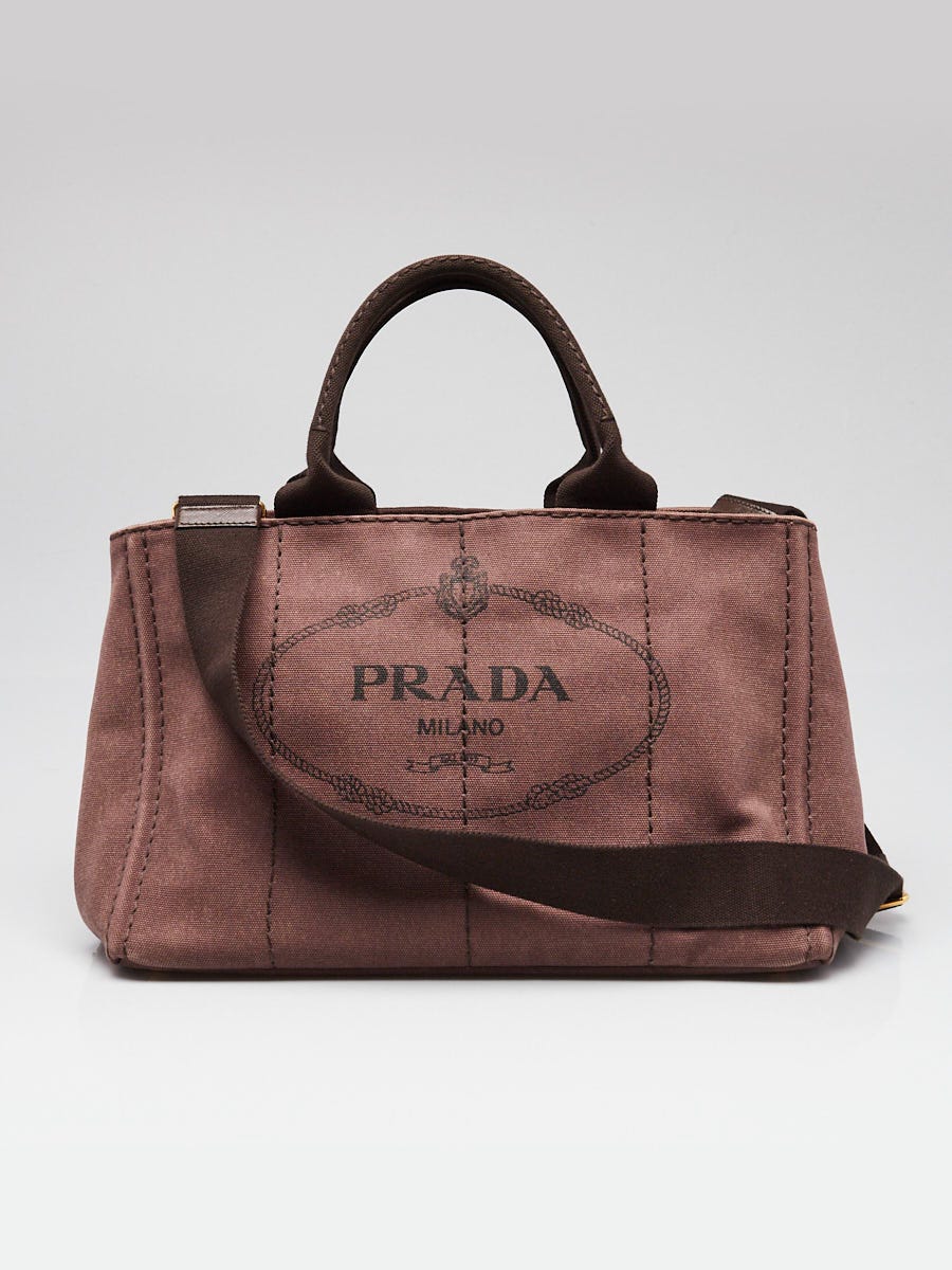Prada Cafe Canapa Canvas Small Tote Bag | Yoogi's Closet