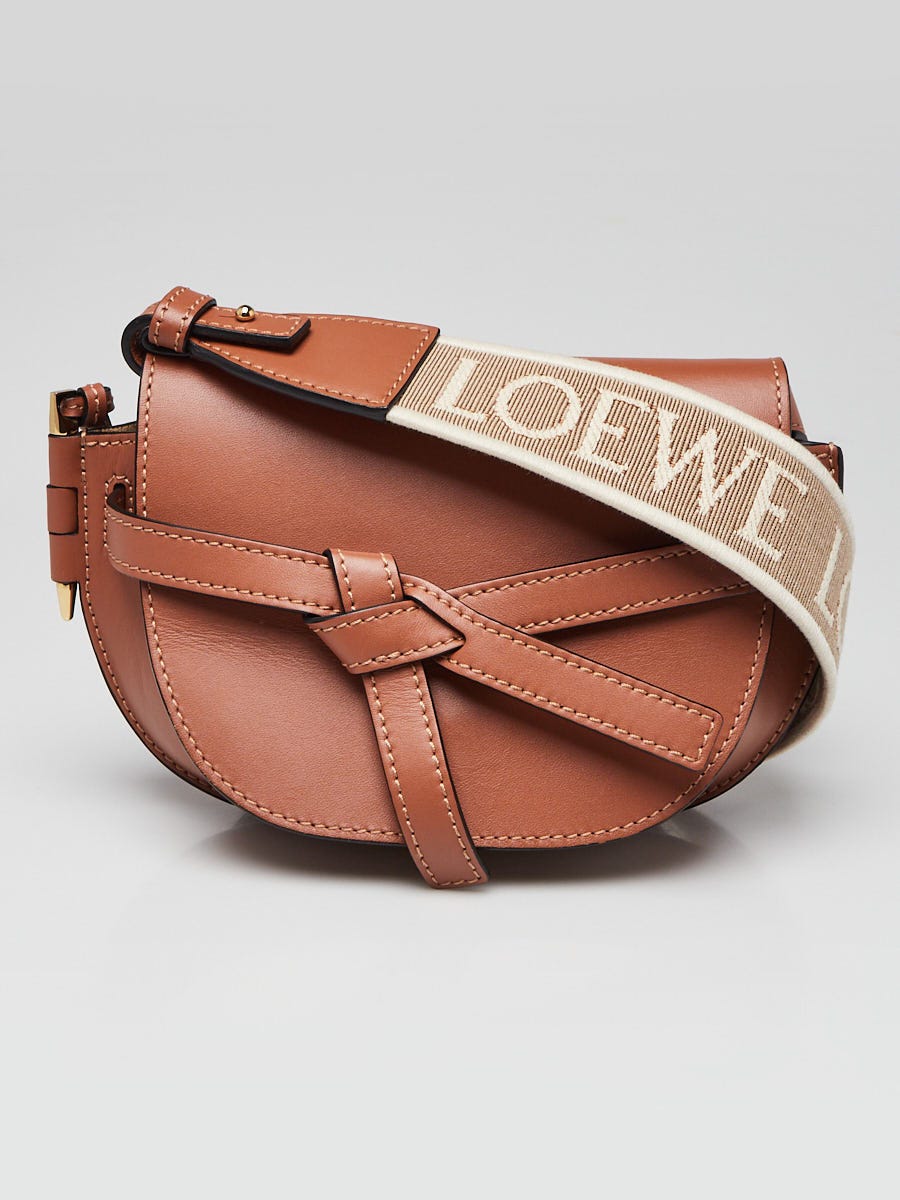 Loewe Tan Smooth Calfskin Leather Mini Gate Bumbag | Yoogi's Closet