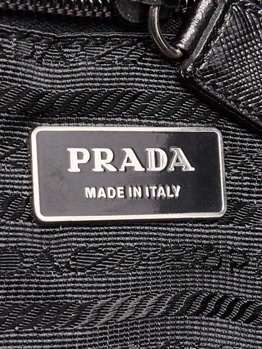 Prada Black Nylon and Saffiano Leather Duffle Bag | Yoogi's Closet