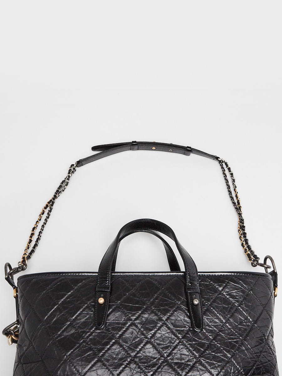 CHANEL GABRIELLE トートバッグ Chanel Black Quilted Calfskin Leather Large Gabrielle Shopping
