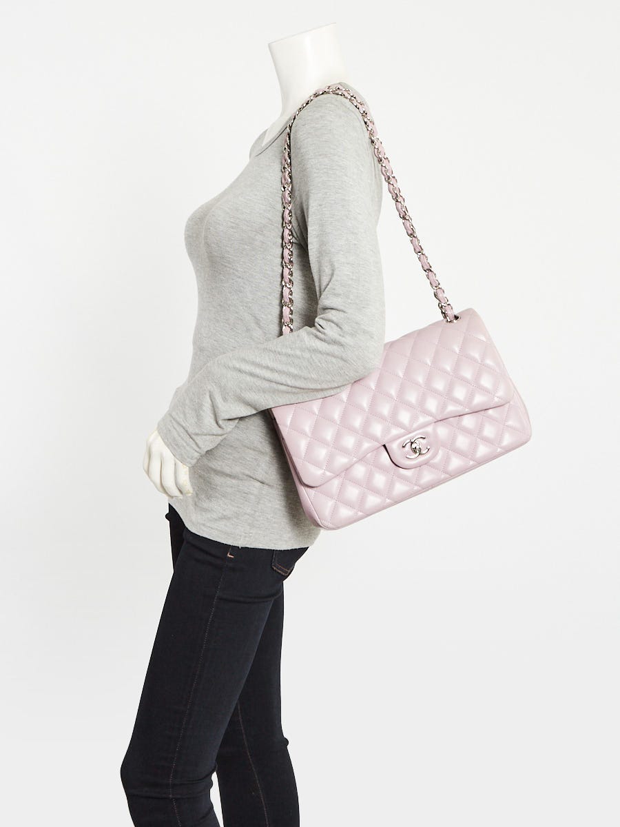 Chanel Vieux Rose Quilted Lambskin Leather Classic Jumbo Double Flap Bag