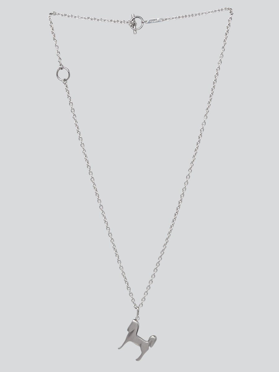 P*o様 HERMES シルバー ネックレス Hermes Silver Palladium Plated Panache Pendant Necklace | Yoogi's