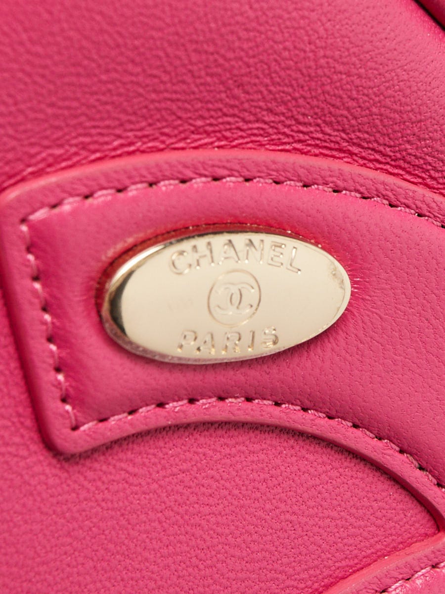 Chanel Pink Lambskin Leather CC Mania Camera Case Bag | Yoogi's Closet