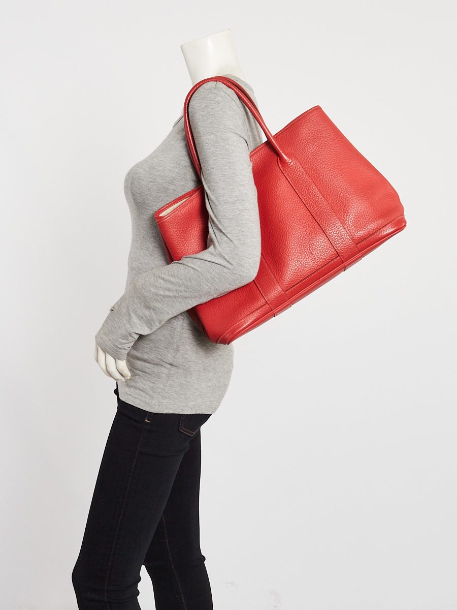 Hermes Rouge Duchesse Negona Leather Garden Party 36 Bag