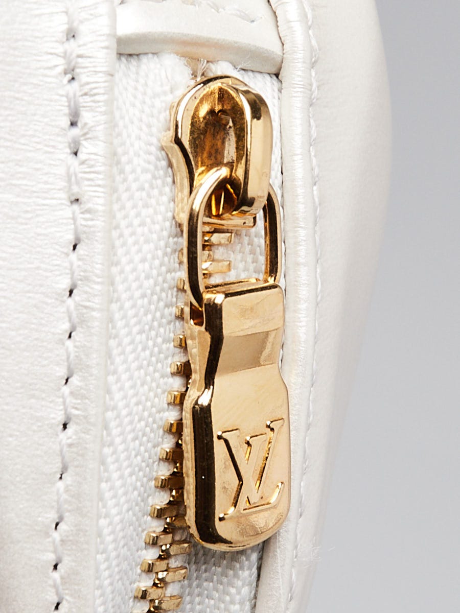 Louis Vuitton White Leather By the Pool Shell Bag Charm and Coin