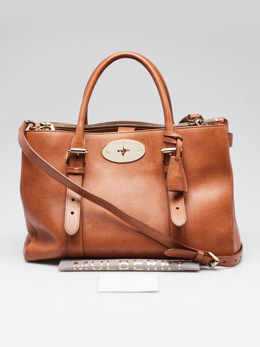 Mulberry Brown Leather Bayswater Double Zip Tote Bag | Yoogi's Closet