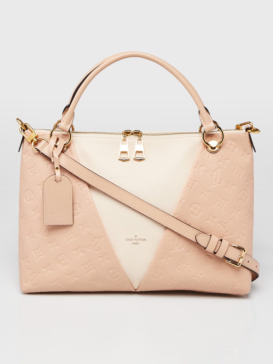 Louis Vuitton Beige Rose Creme Monogram Empreinte Leather V MM