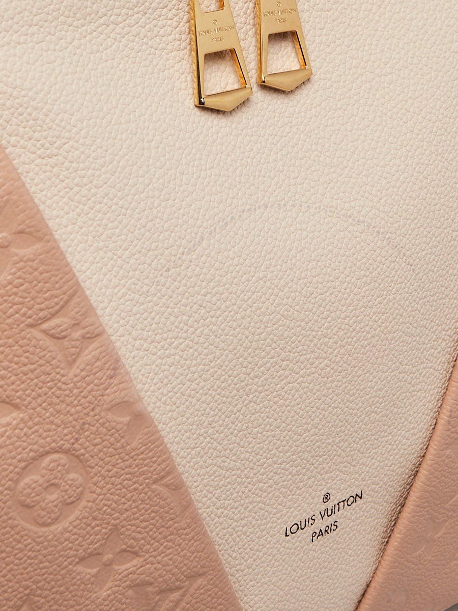 Louis Vuitton Beige Rose Creme Monogram Empreinte Leather V MM